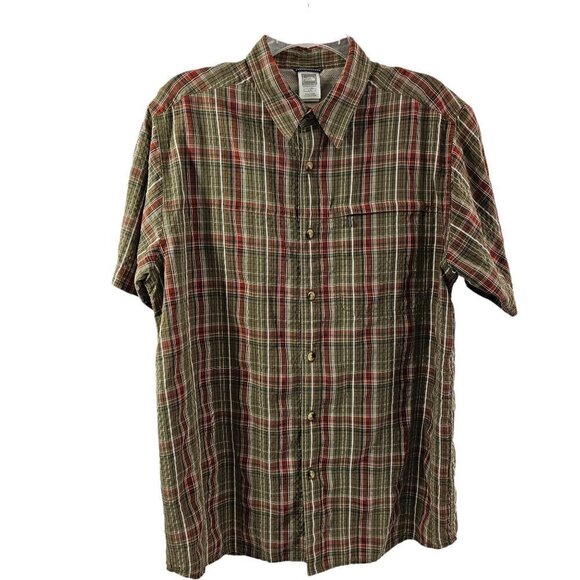 The North Face Men’s Size Large Plaid Button Casual Outdoor Short Sleeve Shirt - Picture 4 of 16
